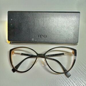 Fendi Black and Gold Women's Glasses model # FF 0413s